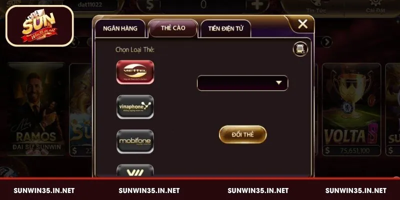 Cách quy đổi tiền thưởng từ Sunwin thành thẻ cào
