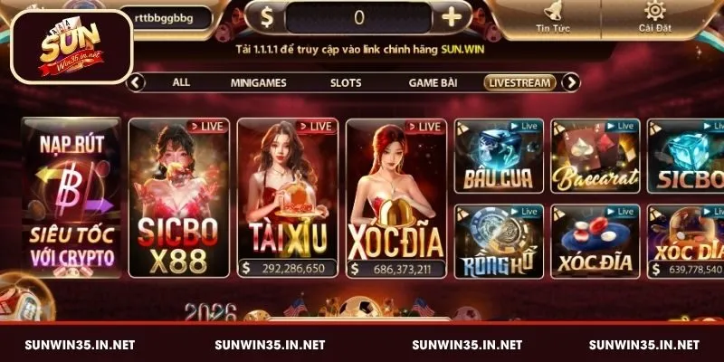 Live Casino Sunwin là phát sóng trực tiếp từ sòng bạc